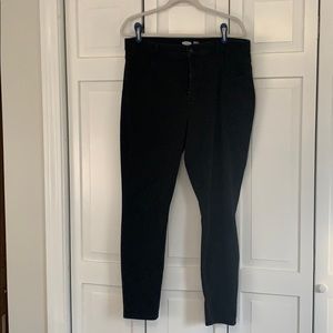 High-Waisted Super Skinny Black Jeans